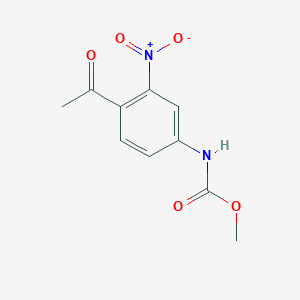 molecular formula C10H10N2O5 B11871045 Methyl (4-acetyl-3-nitrophenyl)carbamate CAS No. 1329171-70-1