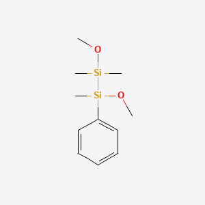 molecular formula C11H20O2Si2 B11871090 1,2-Dimethoxy-1,1,2-trimethyl-2-phenyldisilane CAS No. 82281-37-6