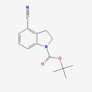 molecular formula C14H16N2O2 B11871130 tert-Butyl 4-cyanoindoline-1-carboxylate 