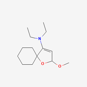 molecular formula C14H25NO2 B11871179 1-Oxaspiro[4.5]dec-3-en-4-amine, N,N-diethyl-2-methoxy- CAS No. 61211-21-0