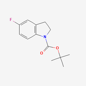 molecular formula C13H16FNO2 B11871185 tert-Butyl 5-fluoroindoline-1-carboxylate 