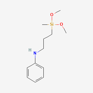 molecular formula C12H21NO2Si B11871256 N-(3-(Dimethoxy(methyl)silyl)propyl)aniline 