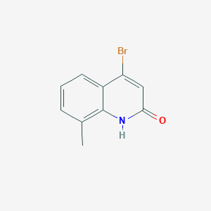 molecular formula C10H8BrNO B11871311 4-Bromo-8-methylquinolin-2-ol 