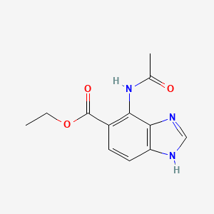 molecular formula C12H13N3O3 B1187139 ethyl 4-(acetylamino)-1H-benzimidazole-5-carboxylate 