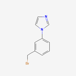 molecular formula C10H9BrN2 B11871496 1-(3-(Bromomethyl)phenyl)-1H-imidazole 