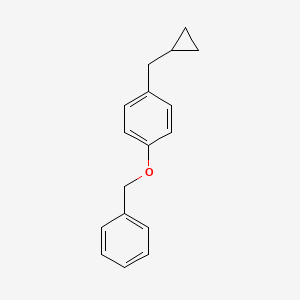 molecular formula C17H18O B11871553 1-(Benzyloxy)-4-(cyclopropylmethyl)benzene 