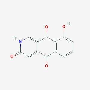 molecular formula C13H7NO4 B11871615 Benz[g]isoquinoline-3,5,10(2H)-trione, 9-hydroxy- CAS No. 135735-58-9