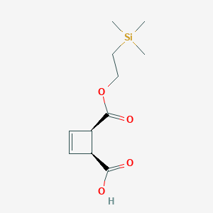molecular formula C11H18O4Si B11871666 Cis-4-((2-(trimethylsilyl)ethoxy)carbonyl)cyclobut-2-enecarboxylic acid 