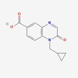 molecular formula C13H12N2O3 B11871685 1-(Cyclopropylmethyl)-2-oxo-1,2-dihydroquinoxaline-6-carboxylic acid 