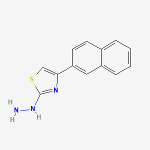 molecular formula C13H11N3S B11871750 2-Hydrazinyl-4-(naphthalen-2-yl)thiazole 
