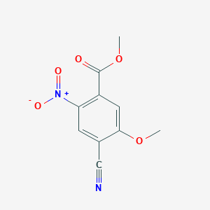 molecular formula C10H8N2O5 B11871896 Methyl 4-cyano-5-methoxy-2-nitrobenzoate 