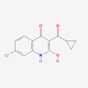 molecular formula C13H10ClNO3 B118719 7-chloro-3-(cyclopropanecarbonyl)-4-hydroxyquinolin-2(1H)-one CAS No. 151057-13-5
