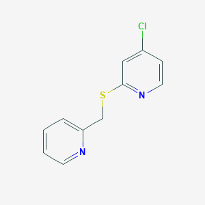molecular formula C11H9ClN2S B11871942 4-Chloro-2-((pyridin-2-ylmethyl)thio)pyridine CAS No. 1346707-82-1
