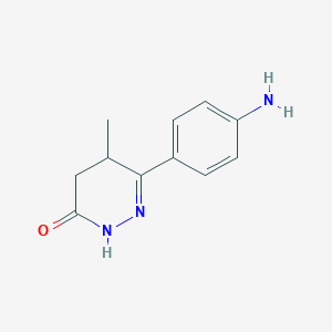 molecular formula C11H13N3O B011872 6-(4-Aminophenyl)-5-methyl-4,5-dihydropyridazin-3(2h)-one CAS No. 107295-33-0