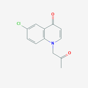 molecular formula C12H10ClNO2 B11872019 6-Chloro-1-(2-oxopropyl)quinolin-4(1H)-one 