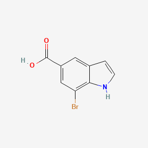 molecular formula C9H6BrNO2 B11872034 7-bromo-1H-indole-5-carboxylic acid 