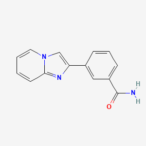 molecular formula C14H11N3O B11872070 3-(Imidazo[1,2-a]pyridin-2-yl)benzamide CAS No. 603973-01-9