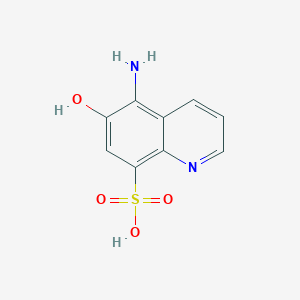 molecular formula C9H8N2O4S B11872118 5-Amino-6-hydroxyquinoline-8-sulfonic acid CAS No. 855765-74-1