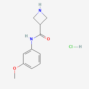 molecular formula C11H15ClN2O2 B11872269 N-(3-Methoxyphenyl)azetidine-3-carboxamide hydrochloride 