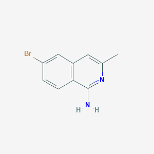 molecular formula C10H9BrN2 B11872272 6-Bromo-3-methylisoquinolin-1-amine 