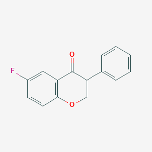 molecular formula C15H11FO2 B11872292 6-Fluoro-3-phenylchroman-4-one 