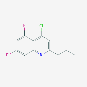 molecular formula C12H10ClF2N B11872298 4-Chloro-5,7-difluoro-2-propylquinoline CAS No. 1155603-92-1