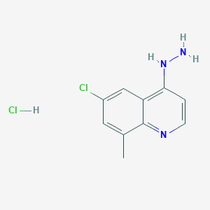 molecular formula C10H11Cl2N3 B11872336 6-Chloro-4-hydrazino-8-methylquinoline hydrochloride CAS No. 1172722-59-6