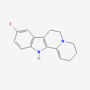 molecular formula C15H15FN2 B11872386 9-Fluoro-2,3,4,6,7,12-hexahydroindolo[2,3-a]quinolizine CAS No. 62933-29-3