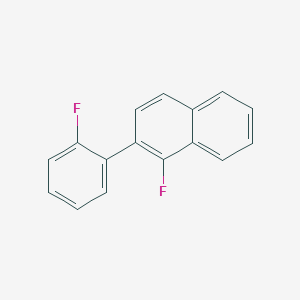molecular formula C16H10F2 B11872452 1-Fluoro-2-(2-fluorophenyl)naphthalene CAS No. 1214326-13-2