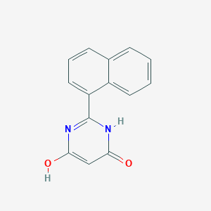 molecular formula C14H10N2O2 B11872501 6-Hydroxy-2-(naphthalen-1-yl)pyrimidin-4(3H)-one CAS No. 89508-88-3