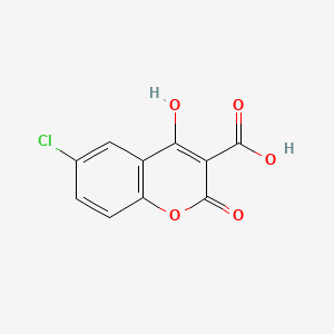 molecular formula C10H5ClO5 B11872502 6-Chloro-4-hydroxy-2-oxo-2H-chromene-3-carboxylic acid CAS No. 6087-63-4