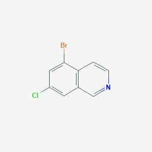 molecular formula C9H5BrClN B11872522 5-Bromo-7-chloroisoquinoline 