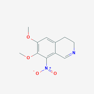 molecular formula C11H12N2O4 B11872537 6,7-Dimethoxy-8-nitro-3,4-dihydroisoquinoline CAS No. 917892-74-1