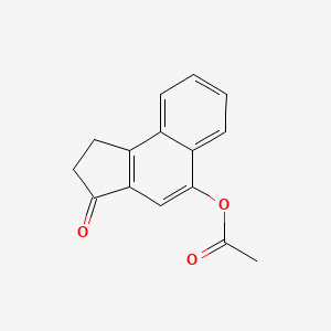 molecular formula C15H12O3 B11872556 3-Oxo-2,3-dihydro-1h-cyclopenta[a]naphthalen-5-yl acetate CAS No. 5460-72-0