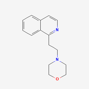 molecular formula C15H18N2O B11872566 Isoquinoline, 1-(2-(4-morpholinyl)ethyl)- CAS No. 126921-47-9