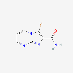 molecular formula C7H5BrN4O B11872595 3-Bromoimidazo[1,2-a]pyrimidine-2-carboxamide 
