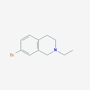 molecular formula C11H14BrN B11872630 7-Bromo-2-ethyl-1,2,3,4-tetrahydroisoquinoline 