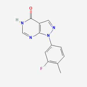 molecular formula C12H9FN4O B11872790 1-(3-Fluoro-4-methylphenyl)-1H-pyrazolo[3,4-d]pyrimidin-4(5H)-one 