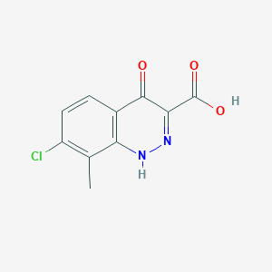 molecular formula C10H7ClN2O3 B11872847 7-Chloro-8-methyl-4-oxo-1,4-dihydrocinnoline-3-carboxylic acid 