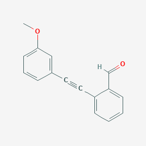 molecular formula C16H12O2 B11872903 2-(3-Methoxy-phenylethynyl)-benzaldehyde 