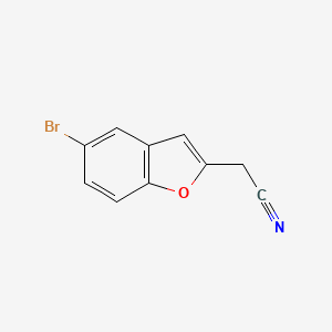 molecular formula C10H6BrNO B11872911 2-(5-Bromobenzofuran-2-yl)acetonitrile 