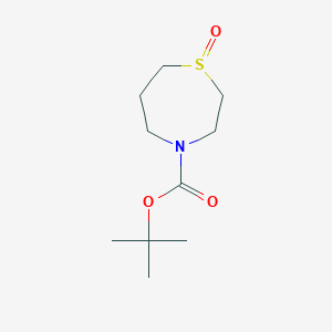 molecular formula C10H19NO3S B11872927 tert-Butyl 1,4-thiazepane-4-carboxylate 1-oxide 