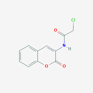 molecular formula C11H8ClNO3 B11872939 Acetamide, 2-chloro-N-(2-oxo-2H-1-benzopyran-3-yl)- CAS No. 78923-94-1