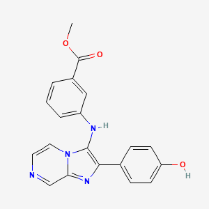 molecular formula C20H16N4O3 B1187302 Methyl 3-{[2-(4-hydroxyphenyl)imidazo[1,2-a]pyrazin-3-yl]amino}benzoate 
