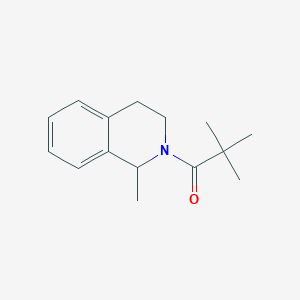 molecular formula C15H21NO B11873031 Isoquinoline, 2-(2,2-dimethyl-1-oxopropyl)-1,2,3,4-tetrahydro-1-methyl- CAS No. 76068-85-4