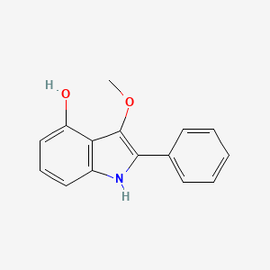 molecular formula C15H13NO2 B11873050 3-Methoxy-2-phenyl-1H-indol-4-ol CAS No. 94291-72-2