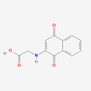 molecular formula C12H9NO4 B11873226 N-(1,4-Dioxo-1,4-dihydronaphthalen-2-yl)glycine CAS No. 57413-99-7
