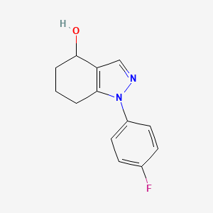 molecular formula C13H13FN2O B11873359 1-(4-Fluorophenyl)-4,5,6,7-tetrahydro-1H-indazol-4-ol CAS No. 37901-75-0
