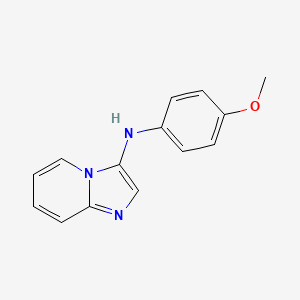 molecular formula C14H13N3O B11873372 N-(4-Methoxyphenyl)imidazo[1,2-A]pyridin-3-amine CAS No. 823806-69-5