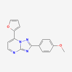 molecular formula C16H12N4O2 B1187338 7-(Furan-2-yl)-2-(4-methoxyphenyl)[1,2,4]triazolo[1,5-a]pyrimidine 